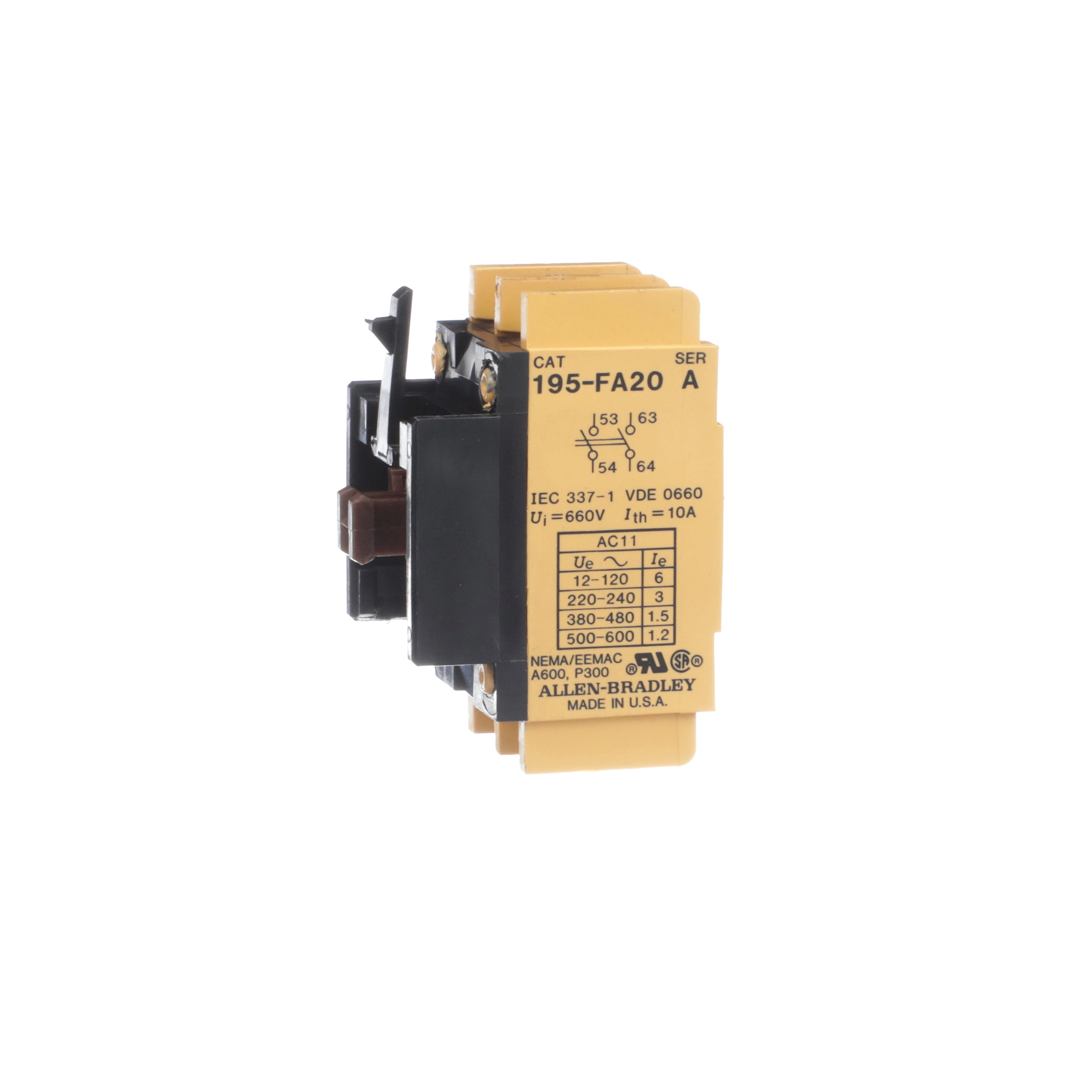 195-FA20 Auxiliary Contact by ALLEN BRADLEY